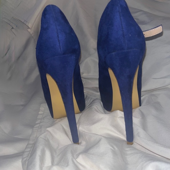 Blue Mary Jane sexy size 9.5 stiletto platform high heels - Picture 3 of 6
